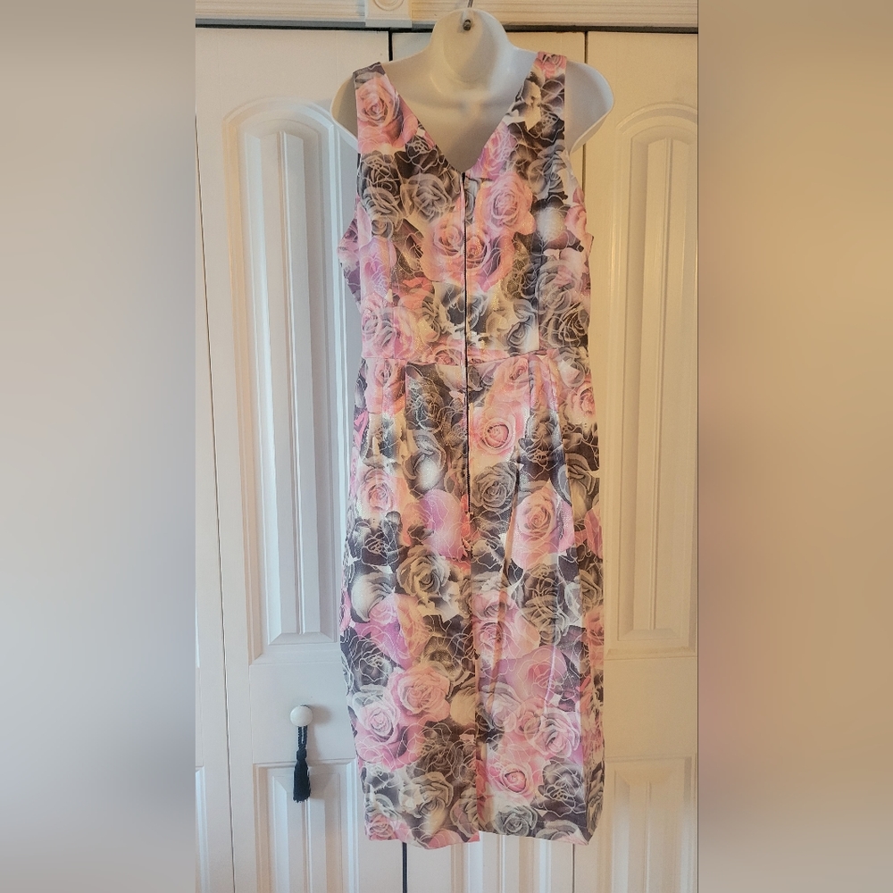 Midi Bettie Page floral spring dress xxl